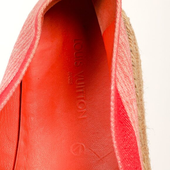 Louis Vuitton Pink Shore Postcard Embroidered-Logo Espadrilles - Picture 10 of 10